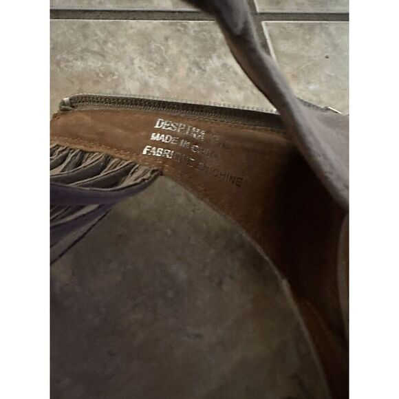 Jeffrey Campbell 9.5 Suede Fringe Tassel Block Sandals - Picture 5 of 6